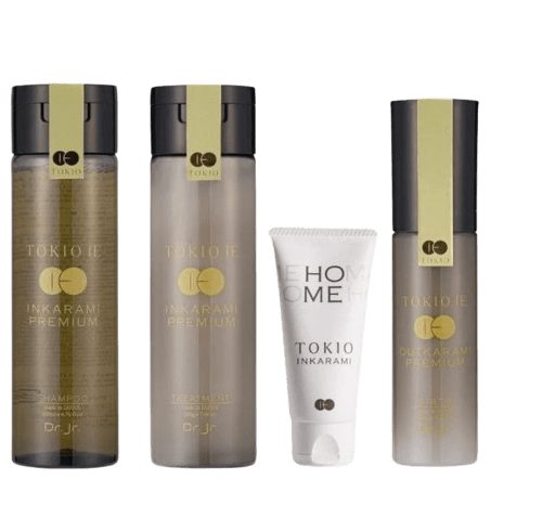 Routine complète Tokio Inkarami Premium avec Outkarami Routine complète Tokio Inkarami Premium avec Outkarami – Soin capillaire réparateur pour cheveux brillants et en pleine santé.
